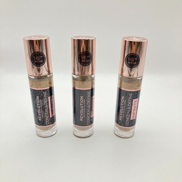 Lot of 3 Revolution Conceal & Define Infinite Concealer C7 16HR Wear Creaseproof - Picture 1 of 8